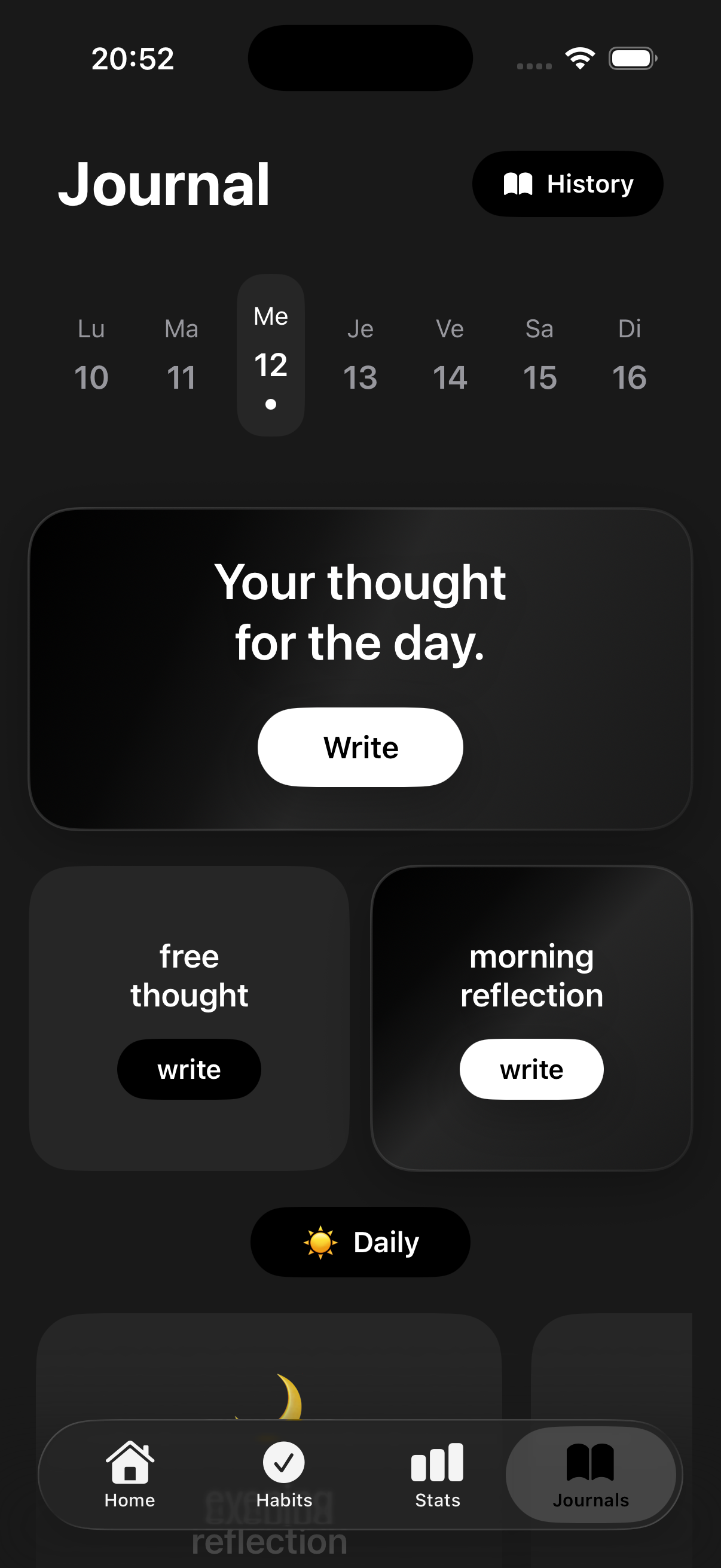 Habit tracker showing 100% progress